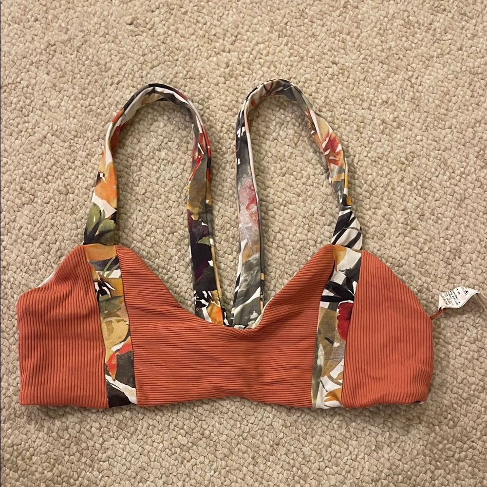 Boys + Arrows Orange Ribbed Bralette